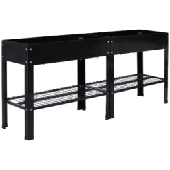 Sunnydaze Decor Sunnydaze Hot Dip Galvanized Steel Raised Garden Bed With Mesh Shelf - Set Of 2 -Furniture GUEST 6dd2bd6b 867c 4e6a b3a6 179a219a1d9a