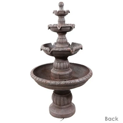 Sunnydaze Decor Sunnydaze 49"H Electric Fiberglass And Resin 4-Tier Mediterranean Outdoor Water Fountain 8 Sunnydaze Decor Sunnydaze 49"H Electric Fiberglass And Resin 4-Tier Mediterranean Outdoor Water Fountain - Image 6