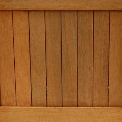 Sunnydaze Decor Sunnydaze Outside Meranti Wood Outdoor Planter Box With Teak Oil Finish For Garden, Porch And Patio - 16" Square 5 Sunnydaze Decor Sunnydaze Outside Meranti Wood Outdoor Planter Box With Teak Oil Finish For Garden, Porch And Patio - 16" Square - Image 3