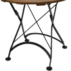 Sunnydaze Decor Sunnydaze Indoor/Outdoor Chestnut Wood Portable Folding Round Patio Bistro Table - 32" - Brown -Furniture GUEST 6f820dfe 67da 47c7 8258 d286810d71d4