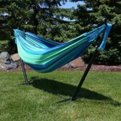 Sunnydaze Decor Sunnydaze Large Double Brazilian Hammock With Stand And Carrying Case - 400 Lb Weight Capacity -Furniture GUEST 6fdf9d10 5f48 44ec 9ee0 f9a03b329a31