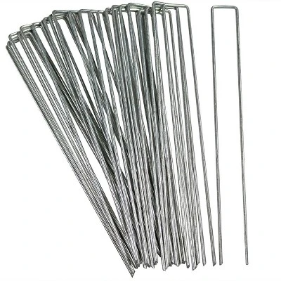 Sunnydaze Decor Sunnydaze Outdoor Lawn And Garden Galvanized Steel Staple Stakes For Landscape Fabric, Fences, And Sod - 12" 6 Sunnydaze Decor Sunnydaze Outdoor Lawn And Garden Galvanized Steel Staple Stakes For Landscape Fabric, Fences, And Sod - 12" - Image 4