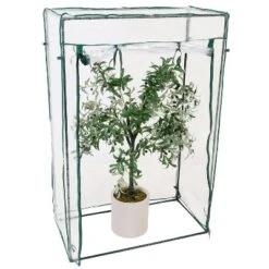 Sunnydaze Decor Sunnydaze Outdoor Deluxe Portable Large Potted Plant And Starter Tomato Plant Greenhouse With Roll-Up Door - Clear -Furniture GUEST 71472fbb 088c 4235 9d22 ee6aa43f30fa