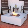 Sunnydaze Decor Sunnydaze Contempo Outdoor Propane Gas Fire Pit Bowl With Weather-Resistant Durable Cover And Lava Rocks - 34" Square -Furniture GUEST 714a53af ca26 4fa8 bf03 fc68403198df