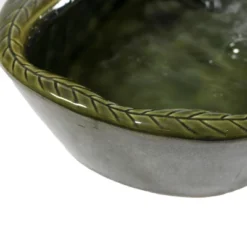 Sunnydaze Decor Sunnydaze Outdoor Solar Powered Glazed Ceramic Dove Water Fountain With Submersible Pump And Filter - 7" - Green -Furniture GUEST 71620906 8ac8 4189 9543 2e51a67b8367