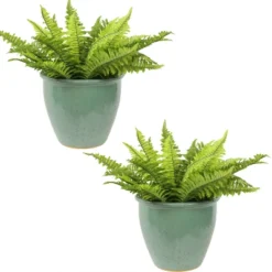 Sunnydaze Decor Sunnydaze Indoor/Outdoor Ocean Villa Decorative Glazed Ceramic Planters For Greenery Or Flowers - 11.75" -Furniture GUEST 71987d61 1a98 4bc3 9e3d 464cc89798a4