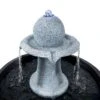 Sunnydaze Decor Sunnydaze 29.5" H Contemporary 2-Tone Outdoor Water Fountain With Light