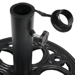 Sunnydaze Decor Sunnydaze Outdoor Heavy-Duty Cast Iron Decorative Patio Yard Round Umbrella Base Stand - 18" - Black -Furniture GUEST 71b779bb 2266 4927 b997 e866fedbfea0