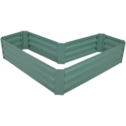 Sunnydaze Decor Sunnydaze Galvanized Steel L-Shaped Raised Garden Bed -Furniture GUEST 71c9dfc4 ab55 4908 8370 4953353b8786