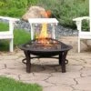 Sunnydaze Decor Sunnydaze Outdoor Portable Camping Or Backyard Elevated Round Fire Pit Bowl With Stand, Spark Screen, Wood Grate, And Log Poker - 29" - Bronze -Furniture GUEST 72cbf9cf dc9e 417b bac8 c2a32b7b3dfe
