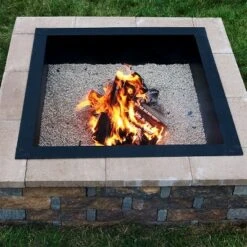 Sunnydaze Decor Sunnydaze Outdoor Heavy-Duty Steel Portable Above Ground Or In-Ground Square Fire Pit Liner Ring - Black -Furniture GUEST 737d9285 a038 42d9 ba61 4426925898c7