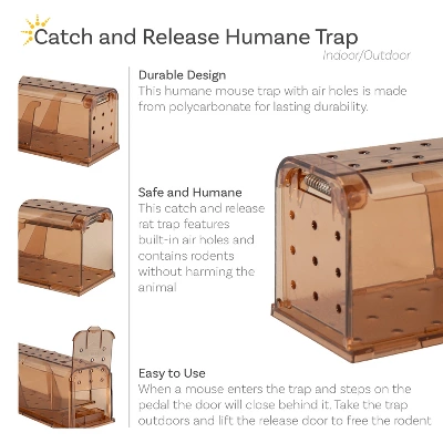 Sunnydaze Decor Sunnydaze Catch And Release Humane Mousetrap - 7.5" W X 2.75" D X 2.75" H - 4-Pack 13 Sunnydaze Decor Sunnydaze Catch And Release Humane Mousetrap - 7.5" W X 2.75" D X 2.75" H - 4-Pack - Image 11