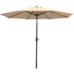 Sunnydaze Decor Sunnydaze Outdoor Aluminum Patio Table Umbrella With Polyester Canopy And Push Button Tilt And Crank - 9' -Furniture GUEST 73a5f20c 2d41 46c5 bf42 e9a8ab51d123