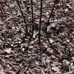 Sunnydaze Decor Sunnydaze Outdoor Graceful Curved Steel Gazing Globe Stand - 18.25" - Black -Furniture GUEST 7458df79 f454 4a90 a944 74eb65f98d87