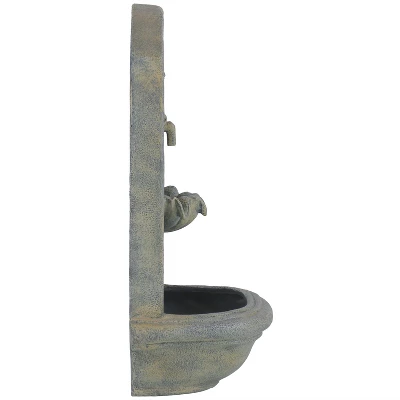 Sunnydaze Decor Sunnydaze 27"H Solar Only Polystone Seaside Outdoor Wall-Mount Water Fountain 9 Sunnydaze Decor Sunnydaze 27"H Solar Only Polystone Seaside Outdoor Wall-Mount Water Fountain - Image 7