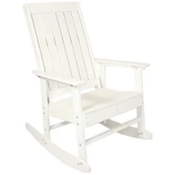 Sunnydaze Decor Sunnydaze Outdoor Rustic Comfort HDPE Rocking Chair - 300 Lb Capacity -Furniture GUEST 757efc5d 0642 4493 b69d 3b6c44636c3f