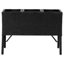 Sunnydaze Decor Sunnydaze 3-Section Wicker Raised Planter Bed For Indoor Or Outdoor Use - Black 19 Sunnydaze Decor Sunnydaze 3-Section Wicker Raised Planter Bed For Indoor Or Outdoor Use - Black -Furniture GUEST 773fb5db 64cb 443a 90f4 41757ac87a65