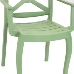 Sunnydaze Decor Sunnydaze Polypropylene Stackable Tristana Outdoor Patio Arm Chair -Furniture GUEST 77ef7e3a 1458 45b0 b6c9 3190fd340864