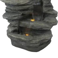 Sunnydaze Decor Sunnydaze 38"H Electric Polyresin And Fiberglass Stacked Shale Waterfall Outdoor Water Fountain With LED Lights 16 Sunnydaze Decor Sunnydaze 38"H Electric Polyresin And Fiberglass Stacked Shale Waterfall Outdoor Water Fountain With LED Lights -Furniture GUEST 7809a8bb e220 410c adbf 8412efdbb619