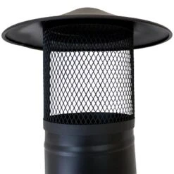 Sunnydaze Decor Sunnydaze Outdoor Backyard Patio Steel Wood-Burning Fire Pit Chiminea With Rain Cap And Mesh Sides - 66" - Black -Furniture GUEST 780cb0cf 4b6a 4f53 a350 a15077bb45ce