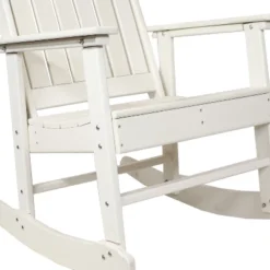 Sunnydaze Decor Sunnydaze Outdoor Rustic Comfort HDPE Rocking Chair - 300 Lb Capacity -Furniture GUEST 7907ff74 e3a5 4f1d 9b31 77735d7ca058
