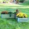 Sunnydaze Decor Sunnydaze Outdoor Galvanized Steel L-Shaped Raised Garden Bed For Plants, Vegetables, And Flowers - 59.5" -Furniture GUEST 79772a9c 9685 421c 839a 9b25c2e44c1c
