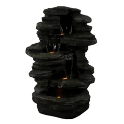 Sunnydaze Decor Sunnydaze 38"H Electric Polyresin And Fiberglass Stacked Shale Waterfall Outdoor Water Fountain With LED Lights 14 Sunnydaze Decor Sunnydaze 38"H Electric Polyresin And Fiberglass Stacked Shale Waterfall Outdoor Water Fountain With LED Lights -Furniture GUEST 7ae9595a 0a8f 420c b902 eeaa6726e9b6