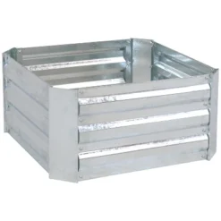 Sunnydaze Decor Sunnydaze Corrugated Galvanized Steel Raised Garden Bed For Plants, Vegetables, And Flowers - 24" Square X 11.75" H -Furniture GUEST 7b1b4d8c 5ca2 416f 97c2 be47b94d0328