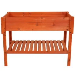 Sunnydaze Decor Sunnydaze Outdoor Raised Wooden Garden Bed With Lower Shelf For Plant Flowers, Herbs, Green Plants, And Vegetables - 42" -Furniture GUEST 7b50ece3 1c73 4902 9585 e7d4767552fa