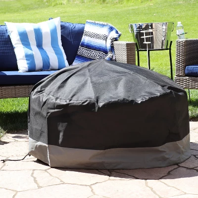 Sunnydaze Decor Sunnydaze Outdoor Heavy-Duty Weather-Resistant 300D Polyester Round Fire Pit Cover 5 Sunnydaze Decor Sunnydaze Outdoor Heavy-Duty Weather-Resistant 300D Polyester Round Fire Pit Cover - Image 3