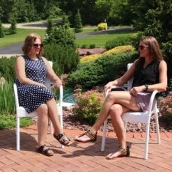 Sunnydaze Decor Sunnydaze Faux Wood Design Plastic All-Weather Commercial-Grade Segesta Indoor/Outdoor Patio Dining Chair -Furniture GUEST 7c809be8 7d2a 487d b6e0 d8837e52ab4f