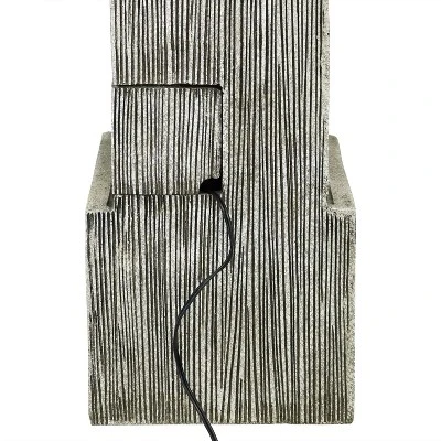 Sunnydaze Decor Sunnydaze 35"H Electric Polyresin Modern Artistry Column Outdoor Water Fountain With LED Lights 9 Sunnydaze Decor Sunnydaze 35"H Electric Polyresin Modern Artistry Column Outdoor Water Fountain With LED Lights - Image 7