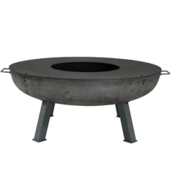 Sunnydaze Decor Sunnydaze Outdoor Camping Or Backyard Large Round Cast Iron Fire Pit With Cooking Ledge - 40" - Dark Gray -Furniture GUEST 7f5aab8a 4e5a 4e5e 9c4b 065de2e9e2ed