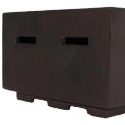 Sunnydaze Decor Sunnydaze 55,000 BTU Rectangular Outdoor Propane Gas Fiberglass Fire Pit Table With Lava Rocks - 56" L - Brown -Furniture GUEST 8136b111 bf1d 459d a9b9 972dd979d760