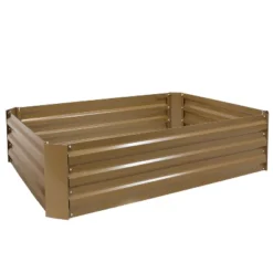 Sunnydaze Decor Sunnydaze Raised Corrugated Galvanized Steel Rectangle Garden Bed For Plants, Vegetables, And Flowers - 47" W X 11.75" H -Furniture GUEST 814e6a2a 4c4c 4a0f a449 afd0a9a53256