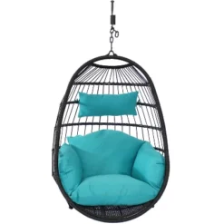 Sunnydaze Decor Sunnydaze Outdoor Resin Wicker Patio Penelope Hanging Basket Egg Chair Swing With Cushions And Headrest - 2pc 15 Sunnydaze Decor Sunnydaze Outdoor Resin Wicker Patio Penelope Hanging Basket Egg Chair Swing With Cushions And Headrest - 2pc -Furniture GUEST 8154e004 3165 48c6 9af4 3873114da7a0