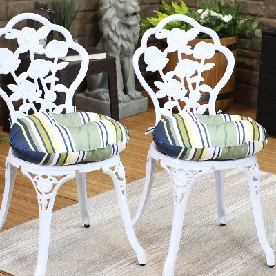 Sunnydaze Decor Sunnydaze Indoor/Outdoor Polyester Replacement Round Bistro Chair Seat Cushions - 15" - 2pk 3 Sunnydaze Decor Sunnydaze Indoor/Outdoor Polyester Replacement Round Bistro Chair Seat Cushions - 15" - 2pk