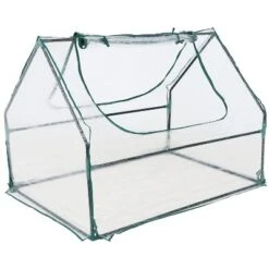 Sunnydaze Decor Sunnydaze Mini Greenhouse With 2 Zippered Side Doors - Clear -Furniture GUEST 82a8260f 55c2 45ef aa03 6af85ea80e39