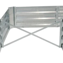 Sunnydaze Decor Sunnydaze Outdoor Galvanized Steel L-Shaped Raised Garden Bed For Plants, Vegetables, And Flowers - 59.5" -Furniture GUEST 83185799 8e7c 4827 8483 c78075290481