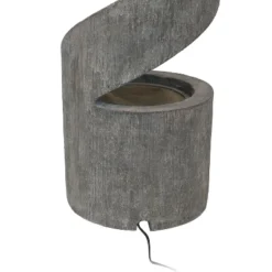 Sunnydaze Decor Sunnydaze 31"H Electric Polyresin Showering Spiral Column Outdoor Water Fountain With LED Light -Furniture GUEST 83842d43 ecc4 4130 8aec eb0ffe946289