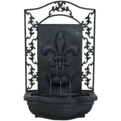 Sunnydaze Decor Sunnydaze 33"H Solar-Powered Polystone French Lily Design Outdoor Wall-Mount Water Fountain 18 Sunnydaze Decor Sunnydaze 33"H Solar-Powered Polystone French Lily Design Outdoor Wall-Mount Water Fountain -Furniture GUEST 83f72f99 3cc2 4e7e adb6 3764fe3844e1
