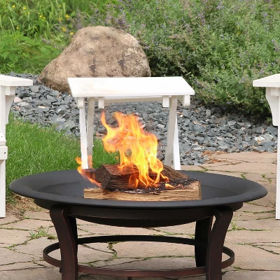 Sunnydaze Decor Sunnydaze Outdoor Camping Or Backyard Replacement Round Steel With Heat-Resistant Paint Finish Fire Pit Bowl - Black 7 Sunnydaze Decor Sunnydaze Outdoor Camping Or Backyard Replacement Round Steel With Heat-Resistant Paint Finish Fire Pit Bowl - Black - Image 5