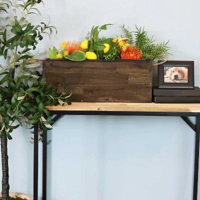 Sunnydaze Decor Sunnydaze Rectangle Decorative Indoor/Outdoor Flower And Succulent Planter Box With Handles - 20.75" W X 8.25" D X 7.75" H - Acacia Wood 8 Sunnydaze Decor Sunnydaze Rectangle Decorative Indoor/Outdoor Flower And Succulent Planter Box With Handles - 20.75" W X 8.25" D X 7.75" H - Acacia Wood - Image 6