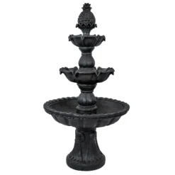 Sunnydaze Decor Sunnydaze Electric Fiberglass 3-Tier Welcome Pineapple Top Outdoor Water Fountain - 57" -Furniture GUEST 8670bc04 60f8 498f 9607 5480dfe6bfd1