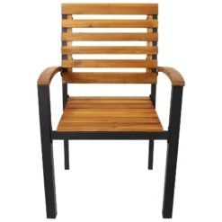 Sunnydaze Decor Sunnydaze 2pk Julian Acacia Wood And Steel Outdoor Patio Arm Chairs 20 Sunnydaze Decor Sunnydaze 2pk Julian Acacia Wood And Steel Outdoor Patio Arm Chairs -Furniture GUEST 87734d4a edf8 4785 8ebe 7e0a71d78e30