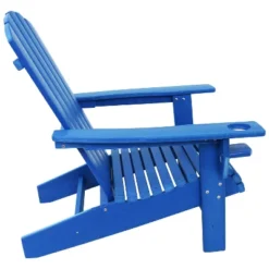 Sunnydaze Decor Sunnydaze All-Weather HDPE Outdoor Patio Adirondack Chair With Drink Holder -Furniture GUEST 8815bc0d 553e 4b11 a9fd 7a538a86aa35