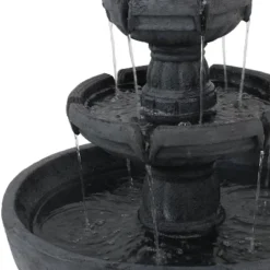 Sunnydaze Decor Sunnydaze 34"H Electric Polyresin 3-Tier Budding Fruition Outdoor Water Fountain -Furniture GUEST 88e29e1a 355b 4ae5 9a81 2fd408a4a20b