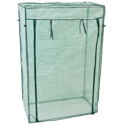 Sunnydaze Decor Sunnydaze Outdoor Deluxe Portable Large Potted Plant And Starter Tomato Plant Greenhouse With Roll-Up Door - Green 7 Sunnydaze Decor Sunnydaze Outdoor Deluxe Portable Large Potted Plant And Starter Tomato Plant Greenhouse With Roll-Up Door - Green - Image 5