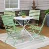 Sunnydaze Decor Sunnydaze Indoor/Outdoor Shabby Chic Cafe Chestnut Wood Folding Bistro Table And Chairs - 5pc -Furniture GUEST 8b293f3a f384 4ff7 b962 801eaefd8730