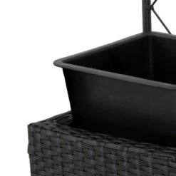 Sunnydaze Decor Sunnydaze 3-Section Wicker Planter Box With Trellis For Indoor Or Outdoor Use - Black -Furniture GUEST 8bad4ca8 5fef 468f b6d9 0d64b907bd9b